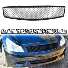 Front Bumper Grill Grille Mesh For Infiniti G35 G37 2007-2009 Sedan Gloss Black