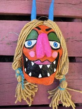 Ugly Blonde Creature Handmade Paper Mache Mask