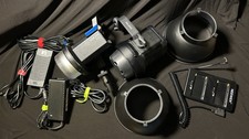 TWO 80W VIDEO LIGHTS LED Bowens Mount Reflector Battery Plate Barn Door Filter