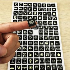 Universal Luminous Car Interior Panel Button Switch Decal Sticker Accessories