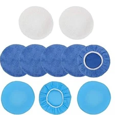 10PCS 9-10 inch Polisher Pad Bonnet Orbital Car Buffing Polishing Pad Cover