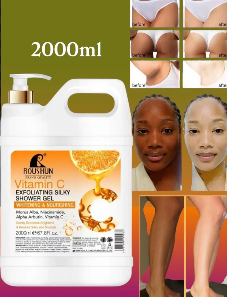 Vitamin C Exfoliating + Kojic Skin Whitening Body Wash, 4000ml [USA Stock 🇺🇸]  - Image 2 of 4