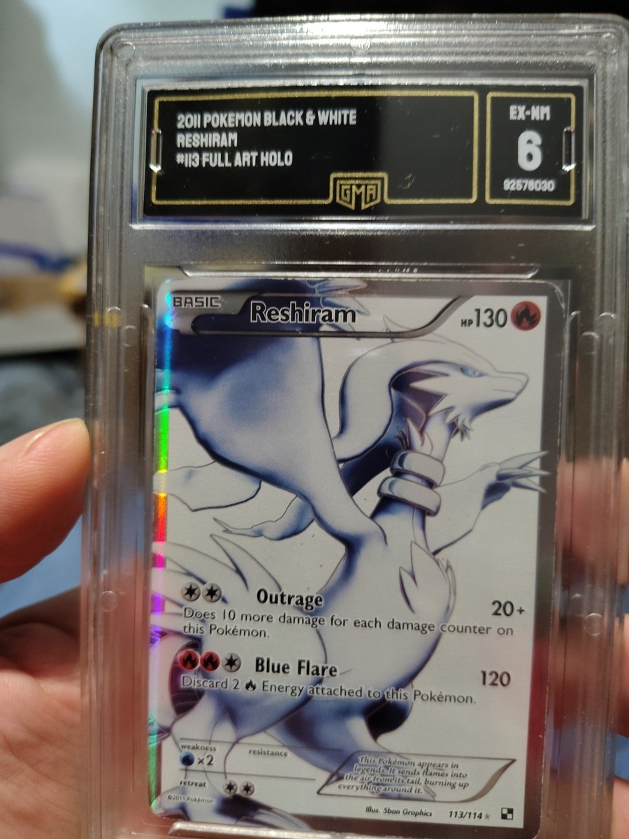 Reshiram (113 Full Art) 113/114 Pokemon Black & White Holo GMA 6