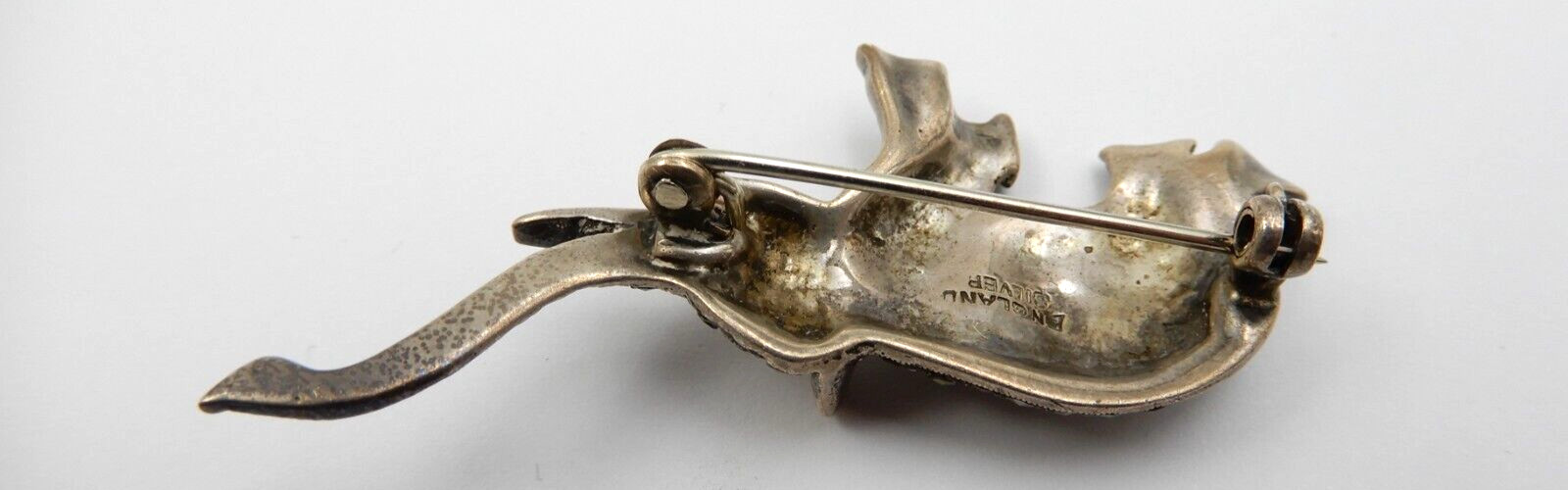 VINTAGE SOLID SILVER ELEPHANT WITH MARCASITES & R… - image 11