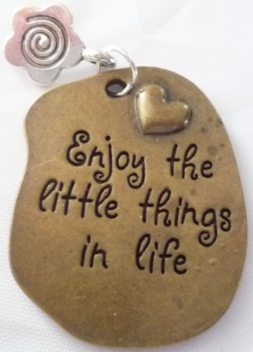 Anhänger Spruch Life is what you make of it + Enjoy the little things in life - Bild 3 von 11
