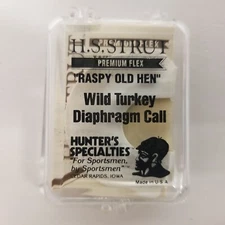 H.S. Strut Premium Flex "Raspy Old Hen" Wild Turkey Diaphragm Call, NOS
