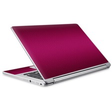 Skins for Acer Chromebook R-13 Decals wrap Pink,black carbon fiber look