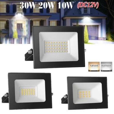 ROYANA Foco de inundación LED 12V DC12V 10W 20W 30W 50W lámpara de inundación exterior
