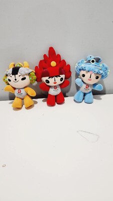 2008 Beijing China Olympics Plush Mascots 7'' FUWA Dolls 