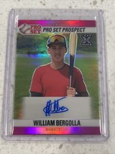 2021 Pro Set Metal William Bergolla XRC Pink Refractor Auto /20