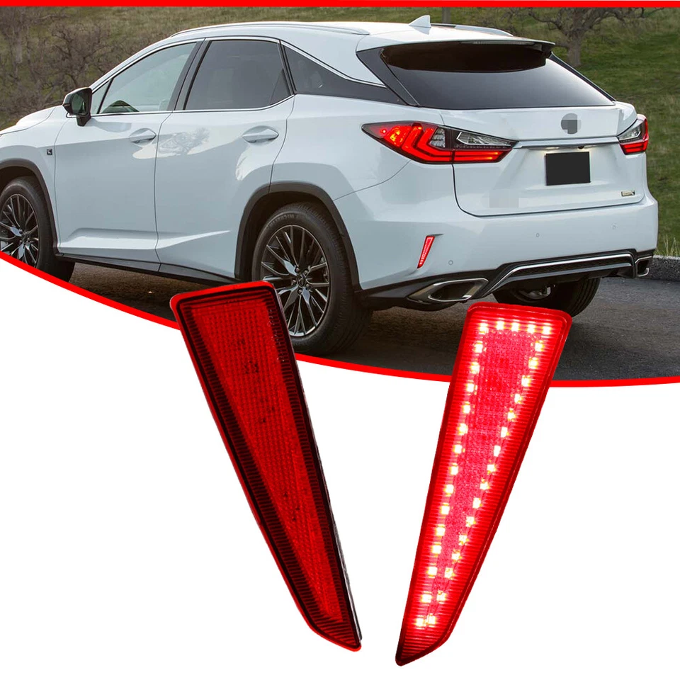 Красные светодиодные задние стоп-сигналы отражатель заднего бампера для Lexus RX350 RX450h 2016-2020 годов выпуска - Изображение 2 из 4