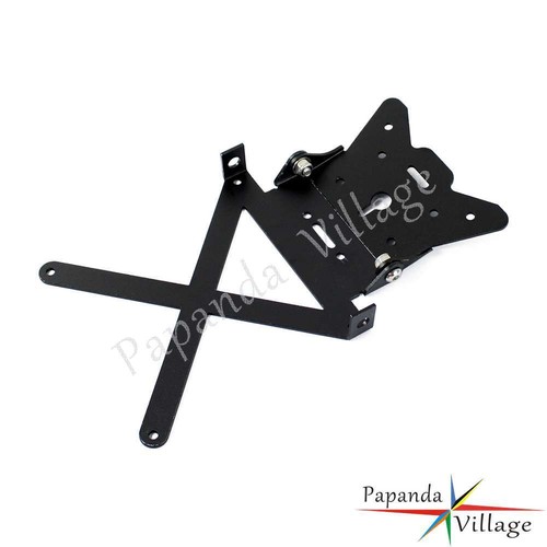 Black Adjustable License Number X-Plate Bracket Holder Hanger Rsend Tail Tidy - Picture 10 of 12