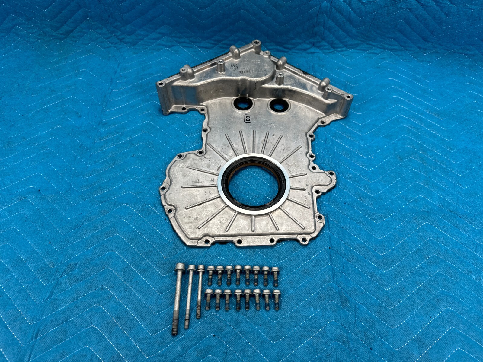 Bentley Cont Flying Spur BWR Engine Rear Center Lower Crank Cover 2006-2012 OEM