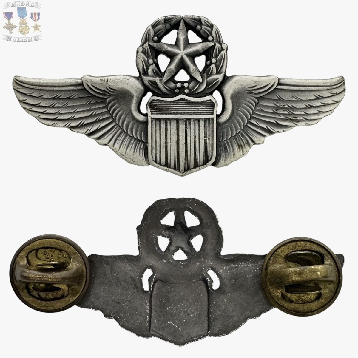 KOREAN WAR U.S. AIR FORCE COMMAND PILOT WINGS 2” SIZE BADGE