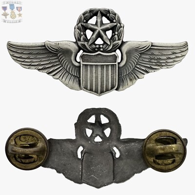 KOREAN WAR U.S. AIR FORCE COMMAND PILOT WINGS 2” SIZE BADGE