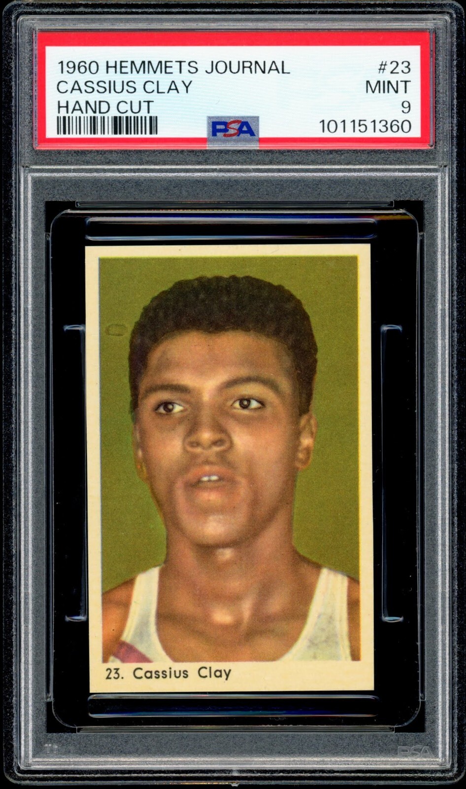 1960 CASSIUS CLAY HEMMETS JOURNAL #23 ROOKIE (PSA 9) ONLY 1 HIGHER MUHAMMAD ALI