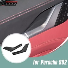 Matte Carbon Inner Door Handle Cover Bezel For Porsche 911 Targa Turbo 2019-2024