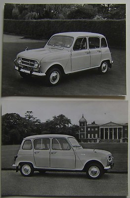 Renault 4 zwei Pressefotos von Ende 1967 oder 1968