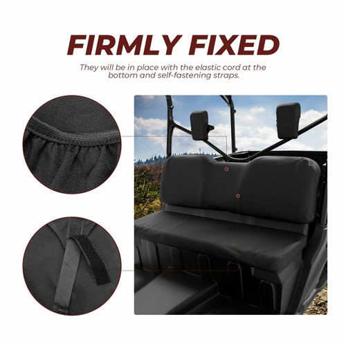 For Honda Pioneer 1000 1000-5 UTV Seat Cover Dust Cover Black 2016-2024 - Foto 3 di 9