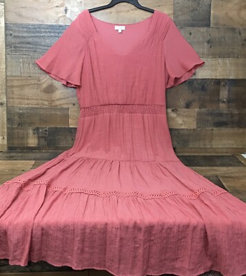knee length dresses for ladies Dress Casual Maxi By Luxology In Red, Size: S