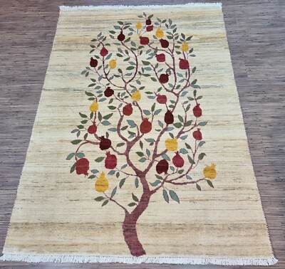219216-Beautiful Original Persian Gabbeh, 197x145 cm², Tappeto, Carpet, Rug