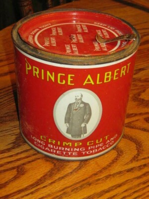 Original Vintage Prince Albert Crimp Cut 14 oz Tobacco Cigar Empty Can Tin 