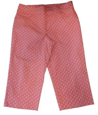 Ruby Rd Capri Pants women's Size 16 patterned cropped pull on stretch nn54 