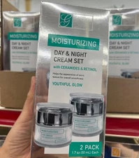 GLOBAL BEAUTY CARE. MOISTURIZING DAY & NIGHT CREAM SET with CERAMIDES & RETINOL