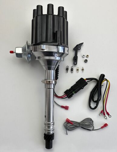 Small Female Cap CHEVY 327 350 HEI Distributor + Wires under exhaust + 45K Coil - Picture 3 of 16