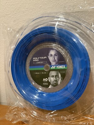 Yonex Poly Tour Pro 16L Reel (1.25mm PTP 125 String) Blue. Full 200m 656ft. New