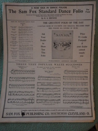 Frat March Two Step Sheet Music Barth 1920 Long Pipe Frameable Vintage - Picture 9 of 10