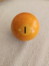 Vintage Number 1 Yellowed Dot Pool Ball Replacement Billiards