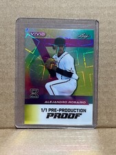 Alejandro Rosario 2024 Leaf Vivid Baseball 1/1 Pre Production Proof
