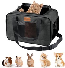 5 Sides Breathable Collapsible Cat Travel Carrier with Bottom Protection, 16lbs
