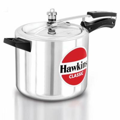 Hawkins Classic Pressure Cooker, 10 Litre, Silver (CL10) 