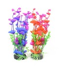 Aquarium Decor Fish Tank Decoration Artificial Plastic Plant Purple & Red 8-inch