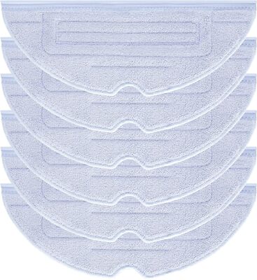 6Pcs Mop Cloth Pad for Roborock S7 / S7+ / MaxV / Plus / Blue Gray 