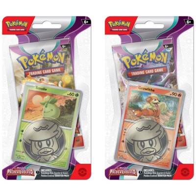 Pokemon SV2 Paldea Evolved Checklane Blister Booster Packs Set of 2  SEALED!! | eBay