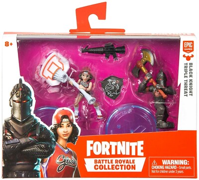 Fortnite - Figürchen Duo Packung - Schwarz Ritter & Triple Threat - Epic Games -