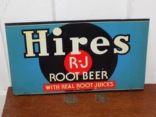Vintage Hires R-J Root Beer Tin Sign