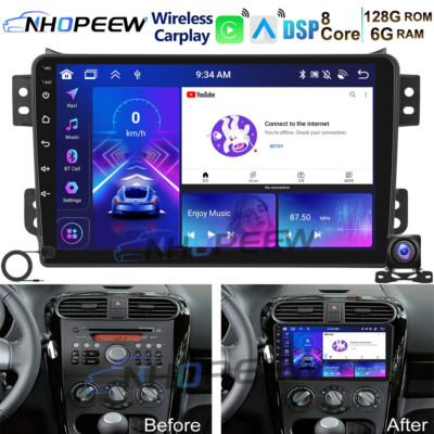 6+128GB Android 15 Autoradio Carplay Für Suzuki Splash Ritz Opel Agila 2004-2014