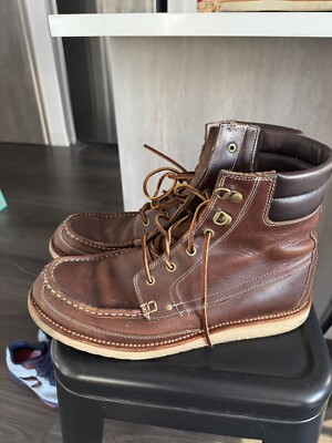 J.CREW WALLACE & BARNES BYRD BOOT B3633 HAVANA BROWN SIZE 11.5