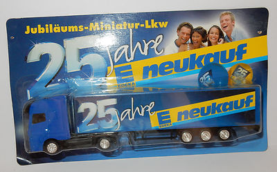 A GRELL Ho 1/87 Truck Trailer MB Mercedes Actros Edeka Neukauf