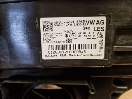 FULL LED VW Volkswagen Crafter 7C2 UK RHD LED Headlamp Headlight NEW 7C2941774B - Picture 9 of 10