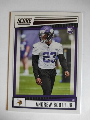 NFL Trading Card Football Andrew Booth Minnesota Vikings Panini Score 2022