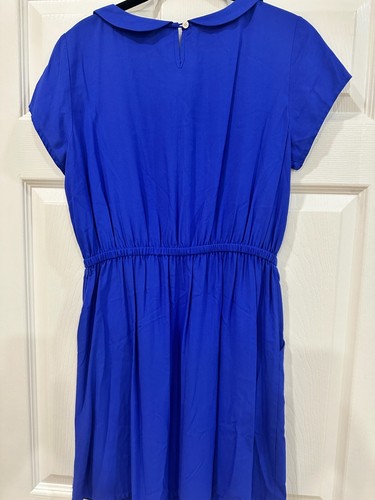 J Crew Royal Blue Peter Pan dress with pockets and Peter Pan collar Size 4 - Picture 4 of 4