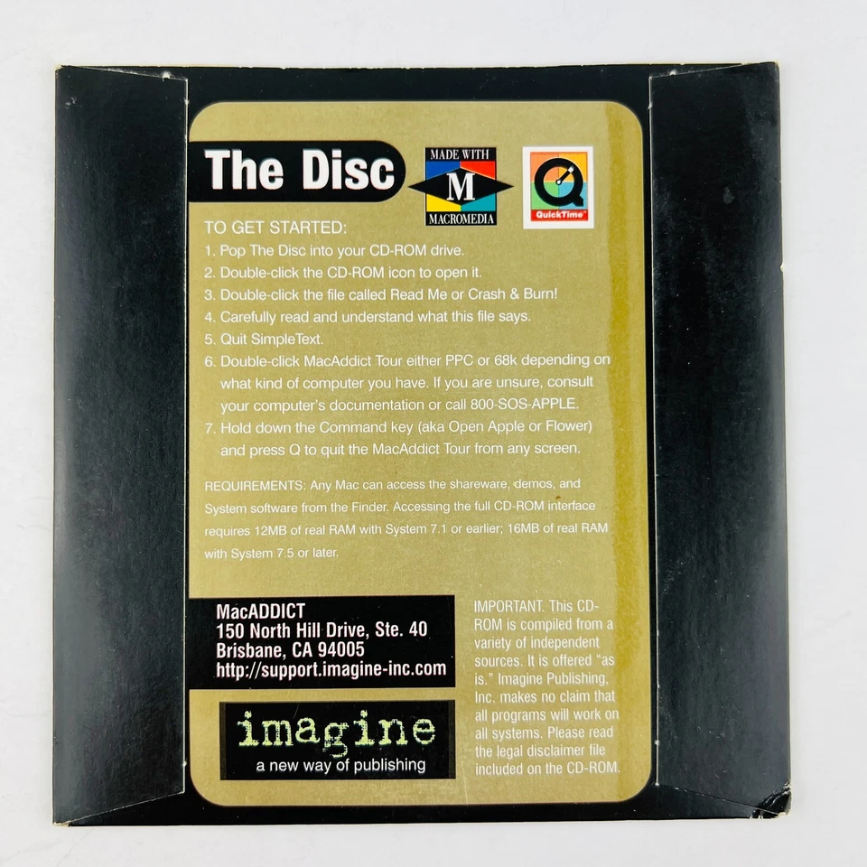 Apple MacAddict #012 August 1997 Coverdisc CD Only - Image 2 of 2