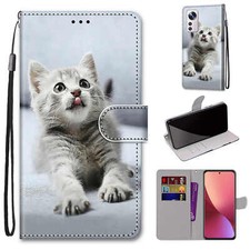 For Samsung A23 A13 A12 A21S Printed PU Leather Phone Wallet Stand Magnetic Case