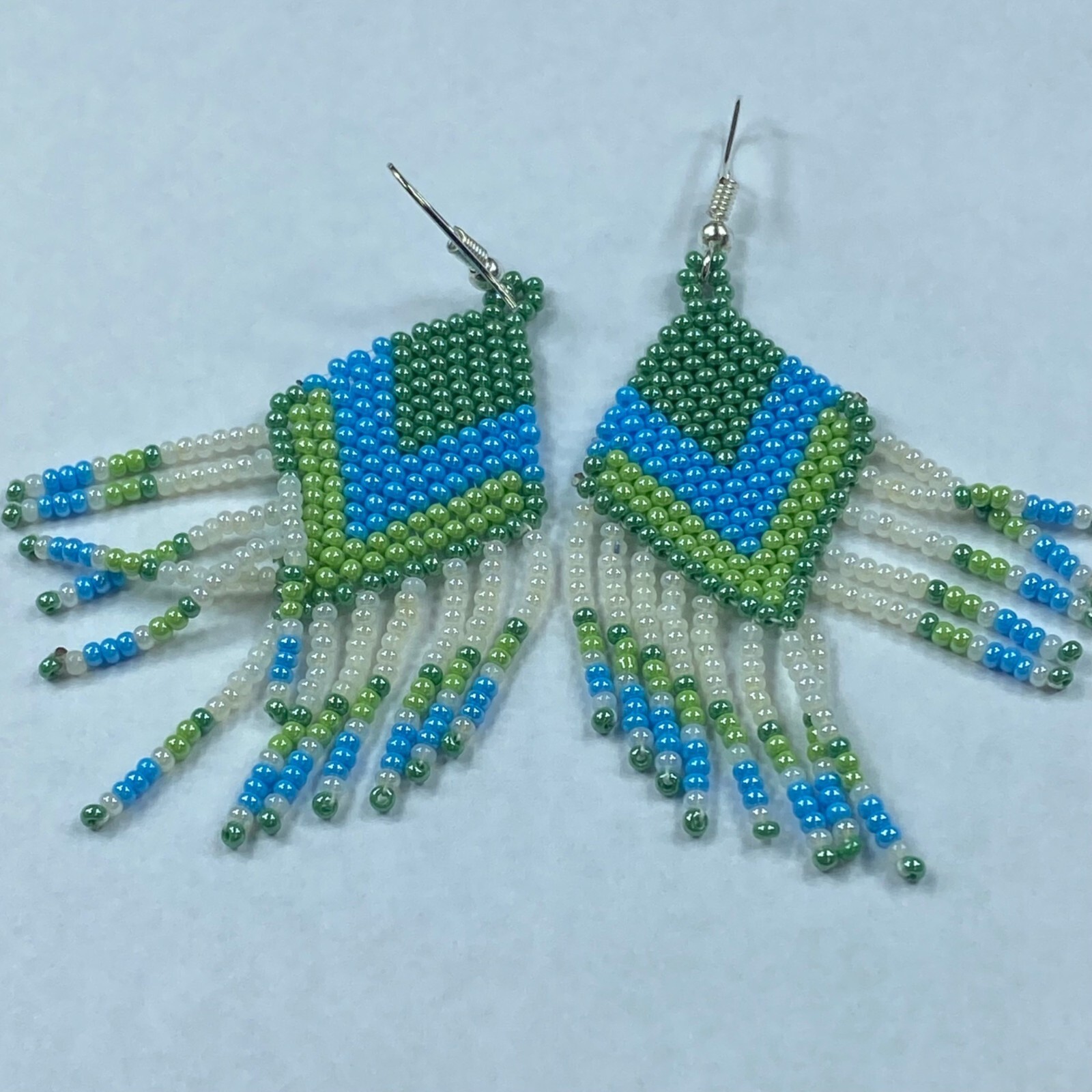 Dangle Drop Beaded Multicolor Earrings Pierced Ho… - image 9