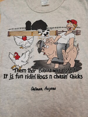 Vintage Arizona Tank Top Shirt Mens Med, It Is Fun Ridn Hogs And Chasin Chicks